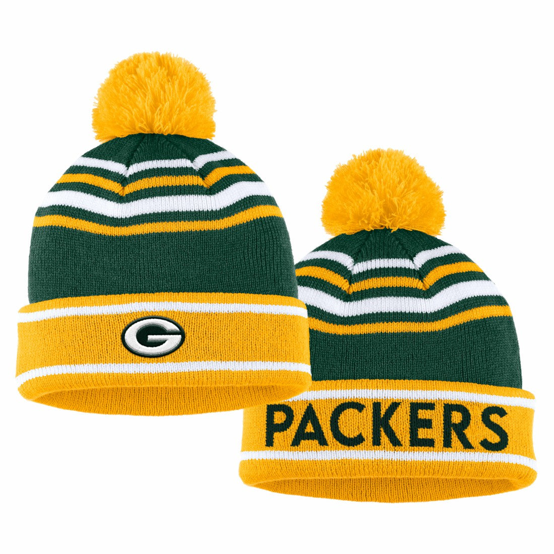 Green Bay Packers WEAR by Erin Andrews Women's Colorblock Cuffed Knit Hat with Pom and Scarf Set - Green - NFL