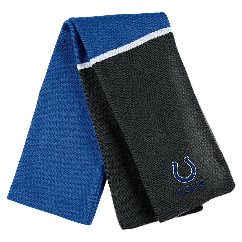 Indianapolis Colts WEAR by Erin Andrews Women's Colorblock Cuffed Knit Hat with Pom and Scarf Set - Royal - NFL