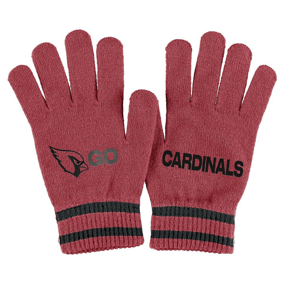 Arizona Cardinals WEAR by Erin Andrews Women's Double Jacquard Cuffed Knit Hat with Pom and Gloves Set - Cardinal - NFL