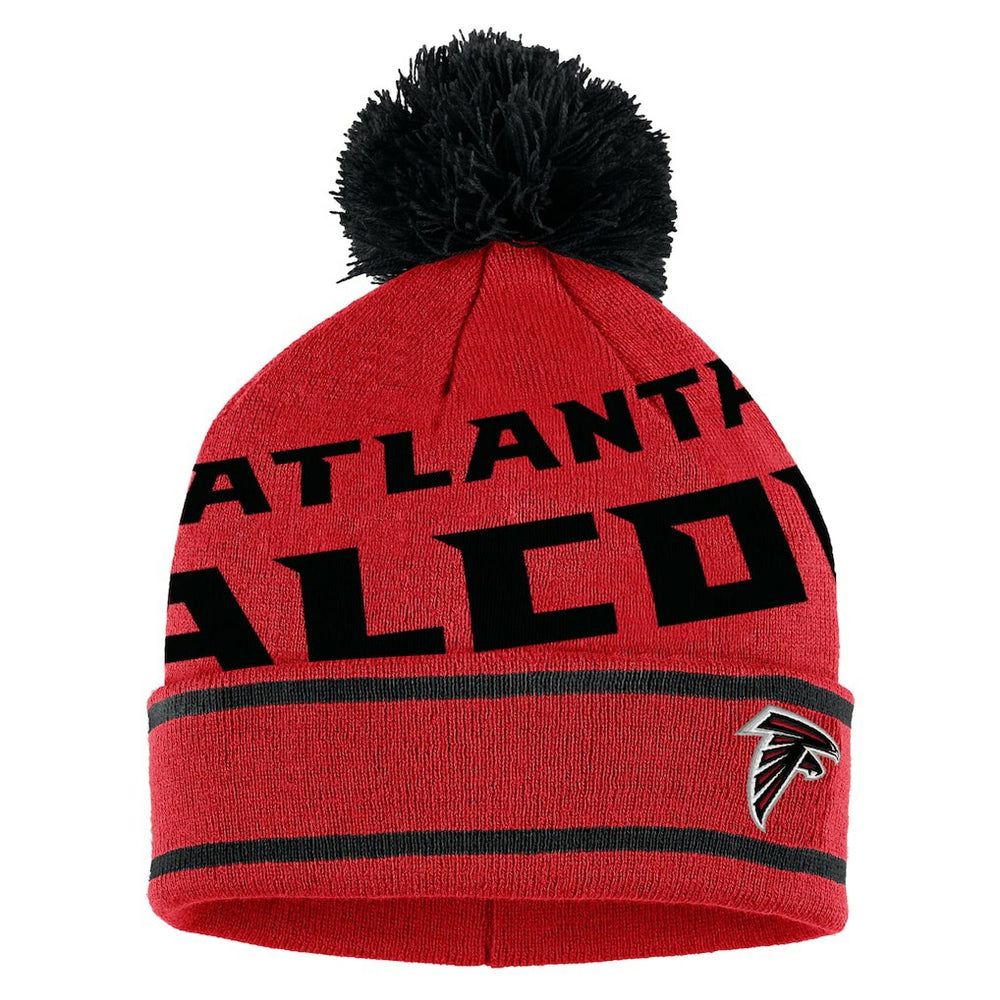 Atlanta Falcons WEAR by Erin Andrews Women's Double Jacquard Cuffed Knit Hat with Pom and Gloves Set - Red - NFL