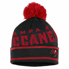 Tampa Bay Buccaneers WEAR by Erin Andrews Women's Double Jacquard Cuffed Knit Hat with Pom and Gloves Set - Black - NFL