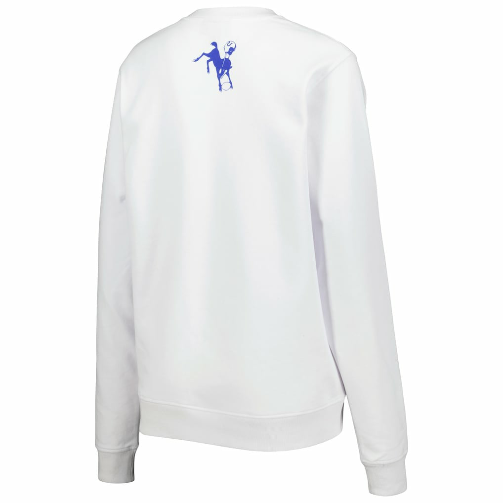 Indianapolis Colts The Wild Collective Women's Cheer V-Neck Fleece Pullover Sweatshirt - White - NFL