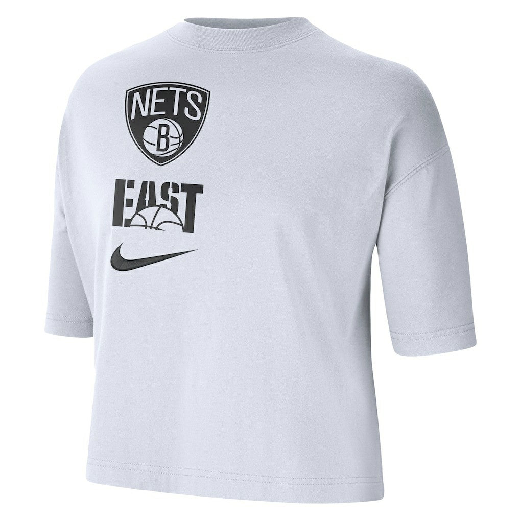 Nike Brooklyn Nets Women's Essential Boxy T-Shirt White