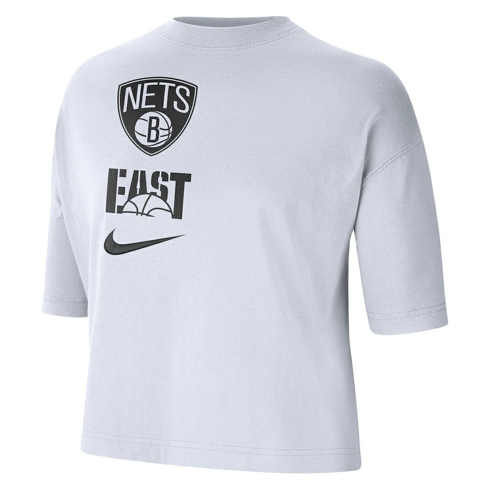 Nike Brooklyn Nets Women's Essential Boxy T-Shirt White