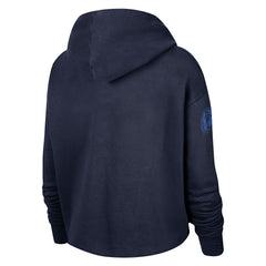 Nike Dallas Mavericks Women's Split Flip Courtside Cropped Pullover Hoodie Navy