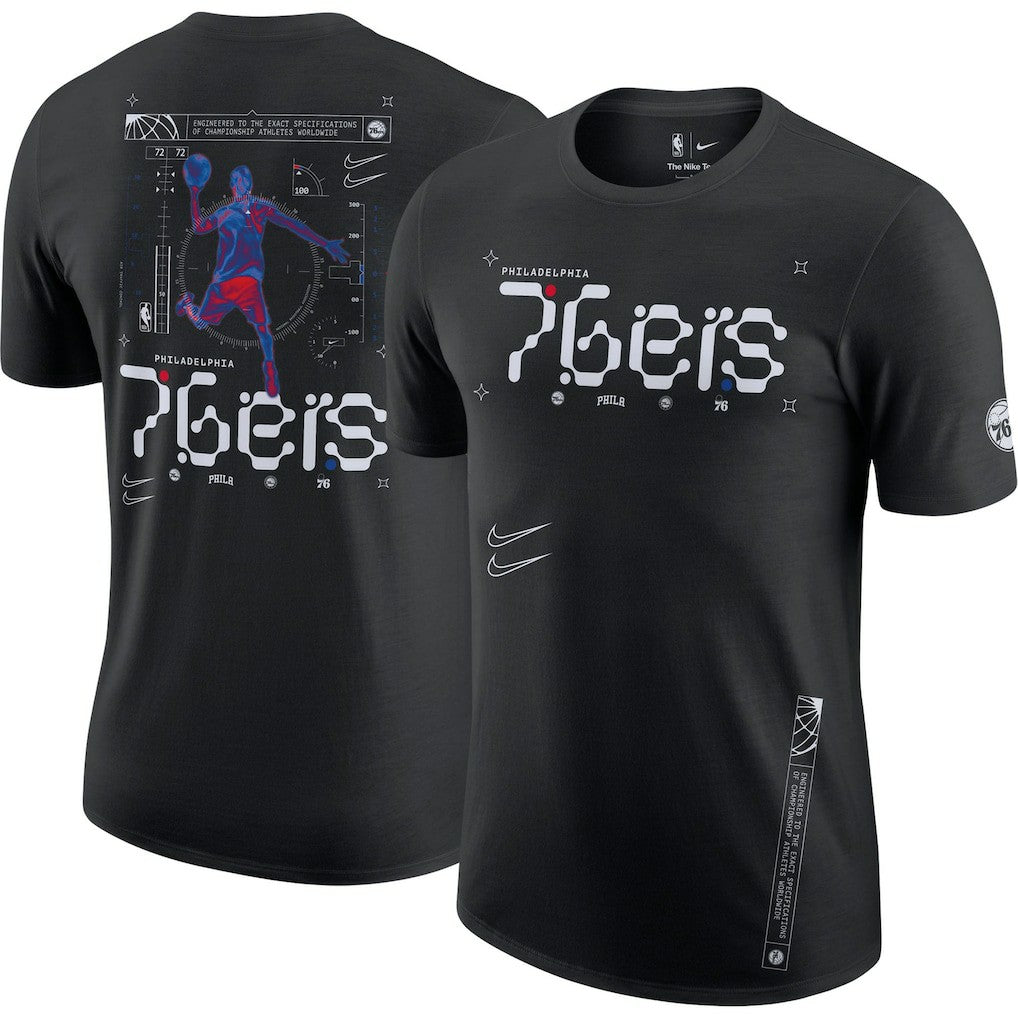 Nike Philadelphia 76ers Courtside Air Traffic Control Max90 T-Shirt Black