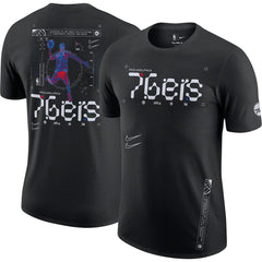 Nike Philadelphia 76ers Courtside Air Traffic Control Max90 T-Shirt Black