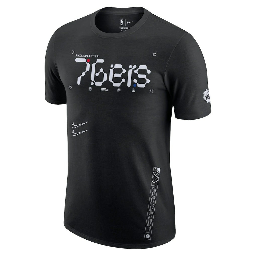 Nike Philadelphia 76ers Courtside Air Traffic Control Max90 T-Shirt Black