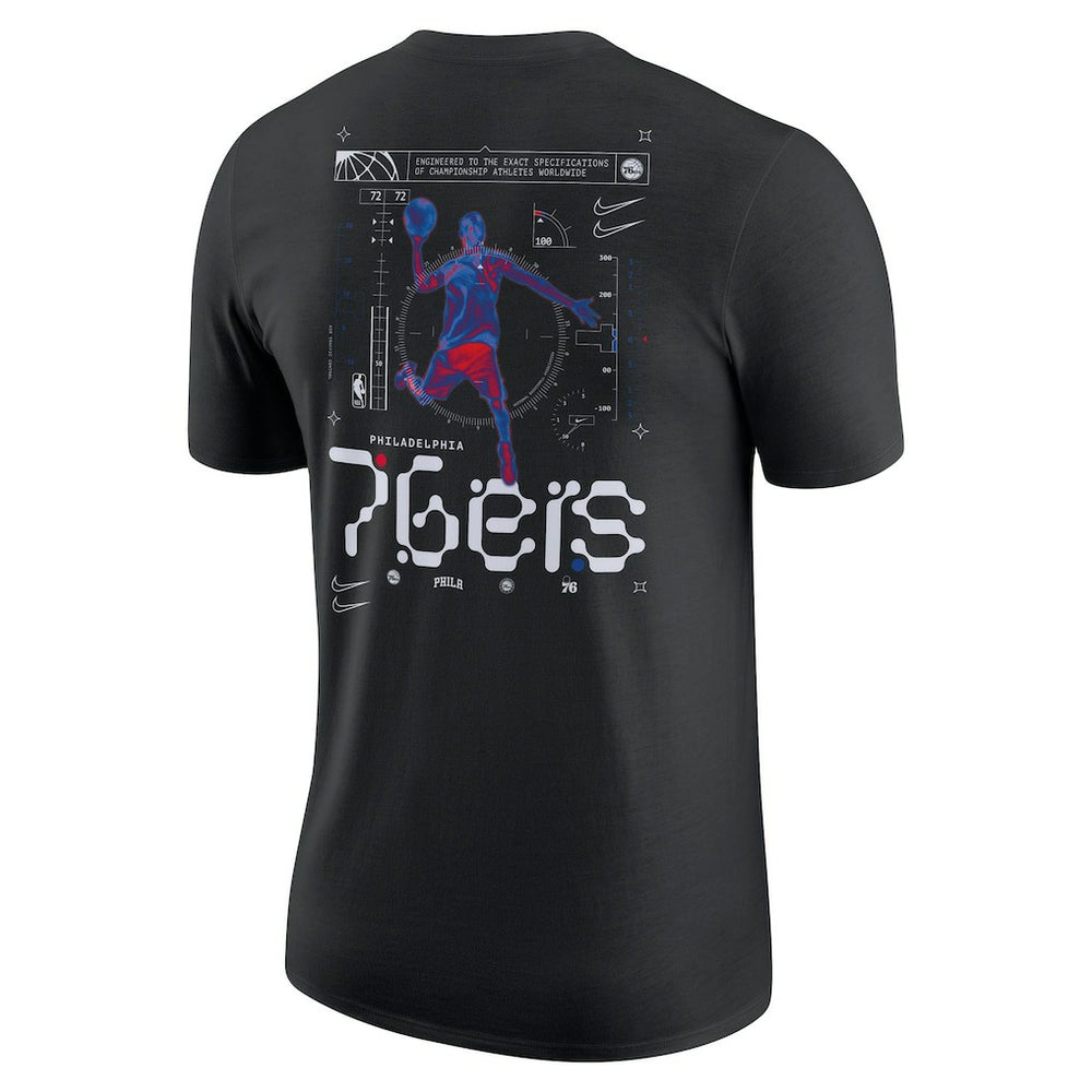 Nike Philadelphia 76ers Courtside Air Traffic Control Max90 T-Shirt Black