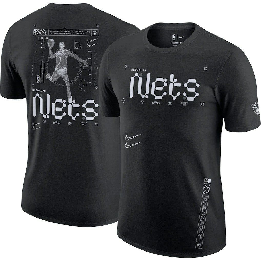 Nike Brooklyn Nets Courtside Air Traffic Control Max90 T-Shirt Black