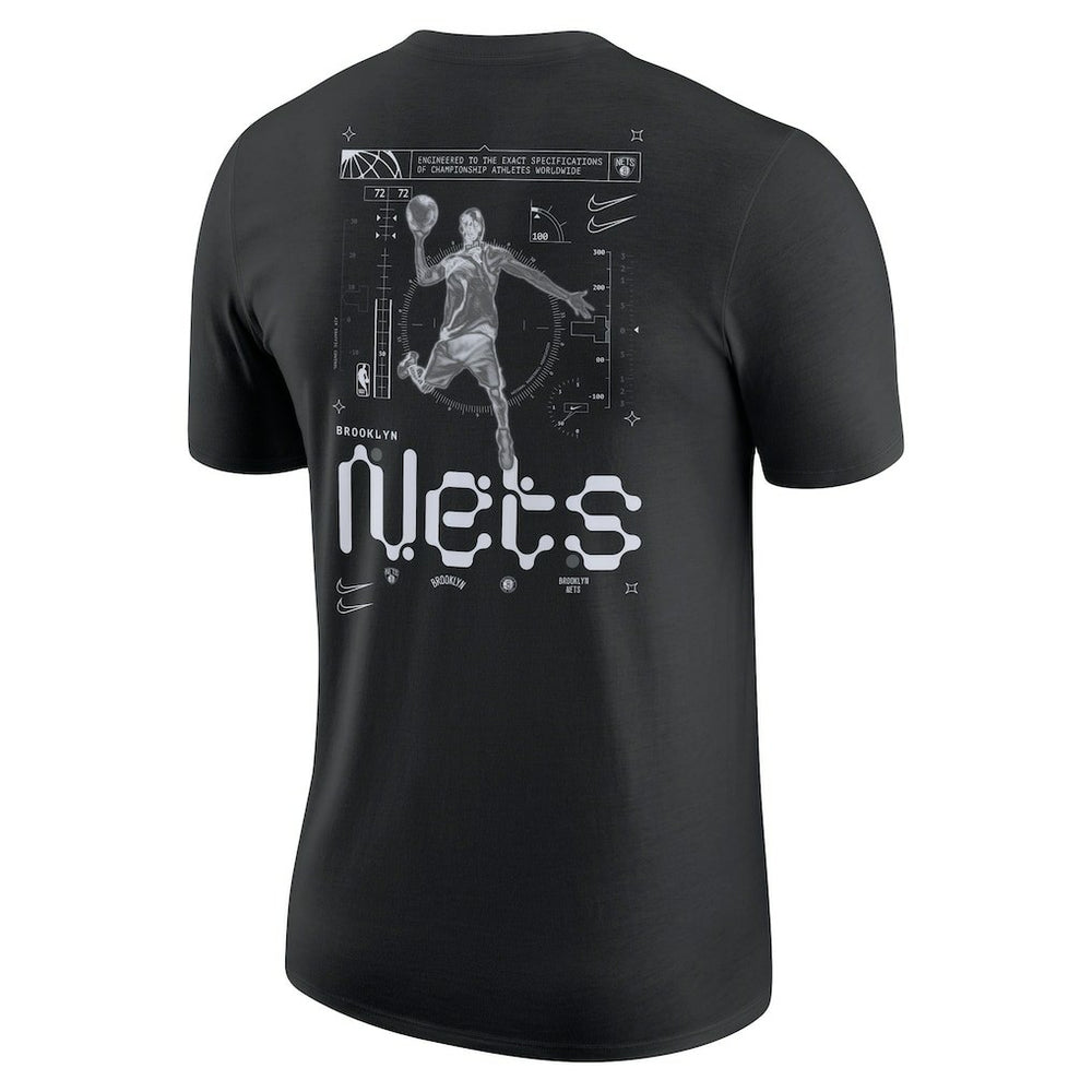 Nike Brooklyn Nets Courtside Air Traffic Control Max90 T-Shirt Black