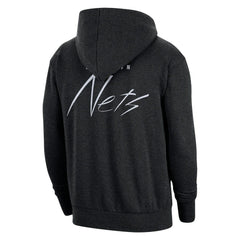 Nike Brooklyn Nets Courtside Versus Flight Pullover Hoodie Heather Black