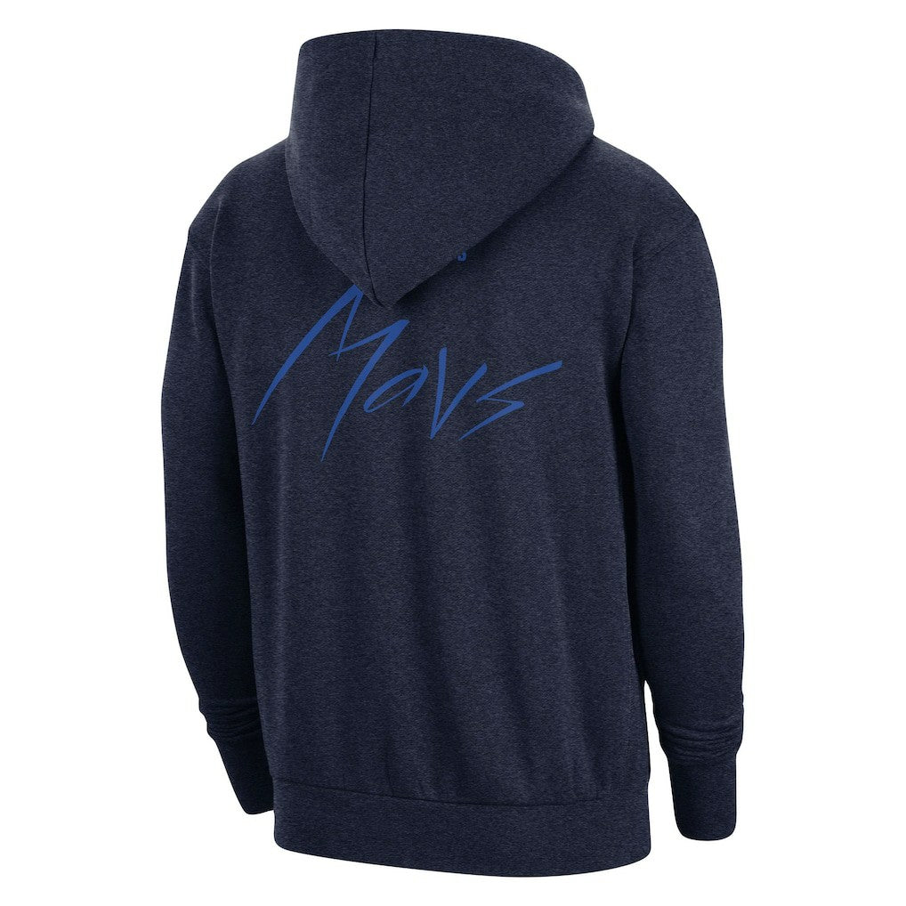 Nike Dallas Mavericks Courtside Versus Flight Pullover Hoodie Heather Navy