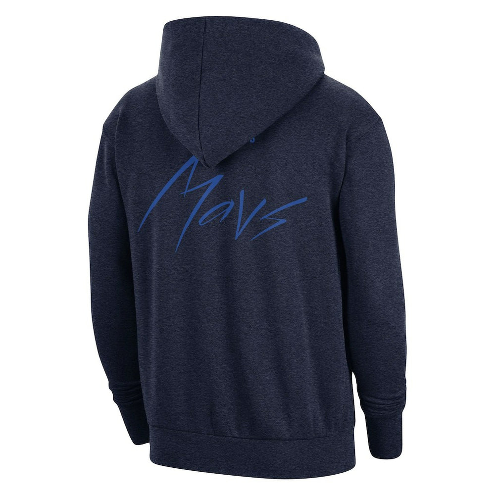 Nike Dallas Mavericks Courtside Versus Flight Pullover Hoodie Heather Navy