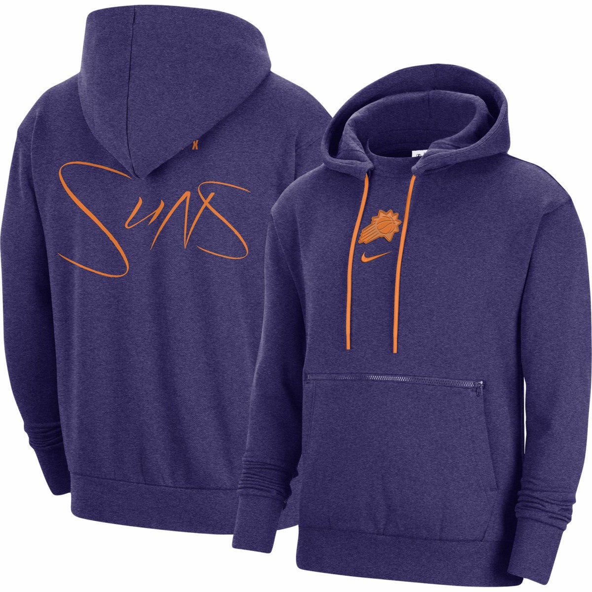 Nike Phoenix Suns Courtside Versus Flight Pullover Hoodie Heather Purple