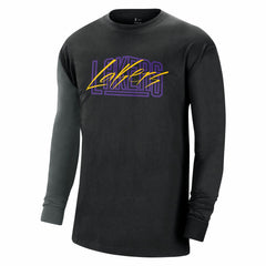 Nike Los Angeles Lakers Courtside Versus Flight MAX90 Long Sleeve T-Shirt Black