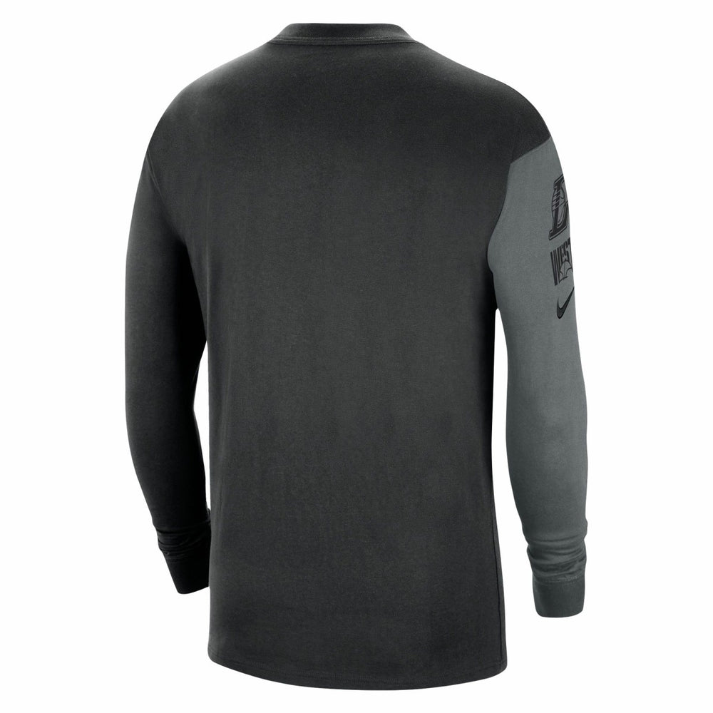Nike Los Angeles Lakers Courtside Versus Flight MAX90 Long Sleeve T-Shirt Black
