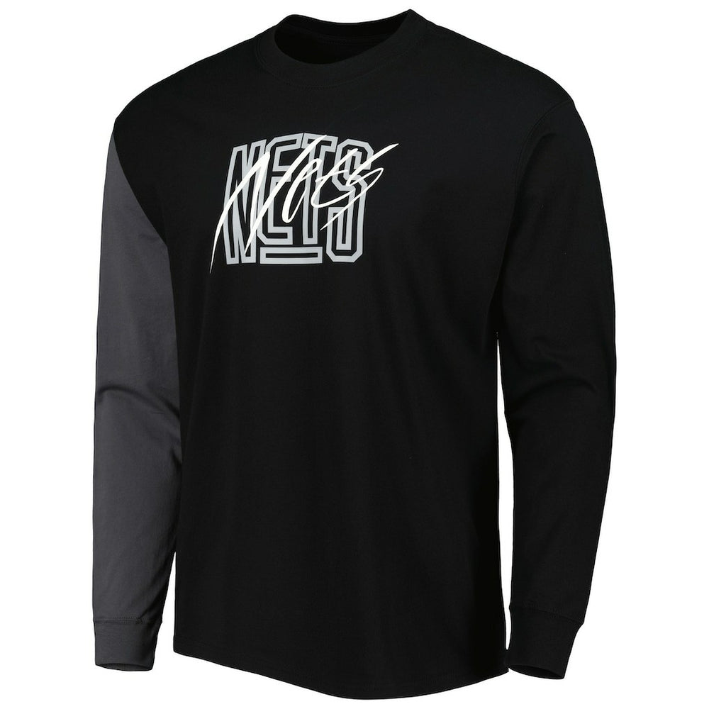 Nike Brooklyn Nets Courtside Versus Flight MAX90 Long Sleeve T-Shirt Black