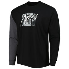 Nike Brooklyn Nets Courtside Versus Flight MAX90 Long Sleeve T-Shirt Black
