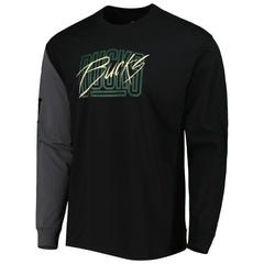 Nike Milwaukee Bucks Courtside Versus Flight MAX90 Long Sleeve T-Shirt Black