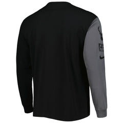 Nike Milwaukee Bucks Courtside Versus Flight MAX90 Long Sleeve T-Shirt Black