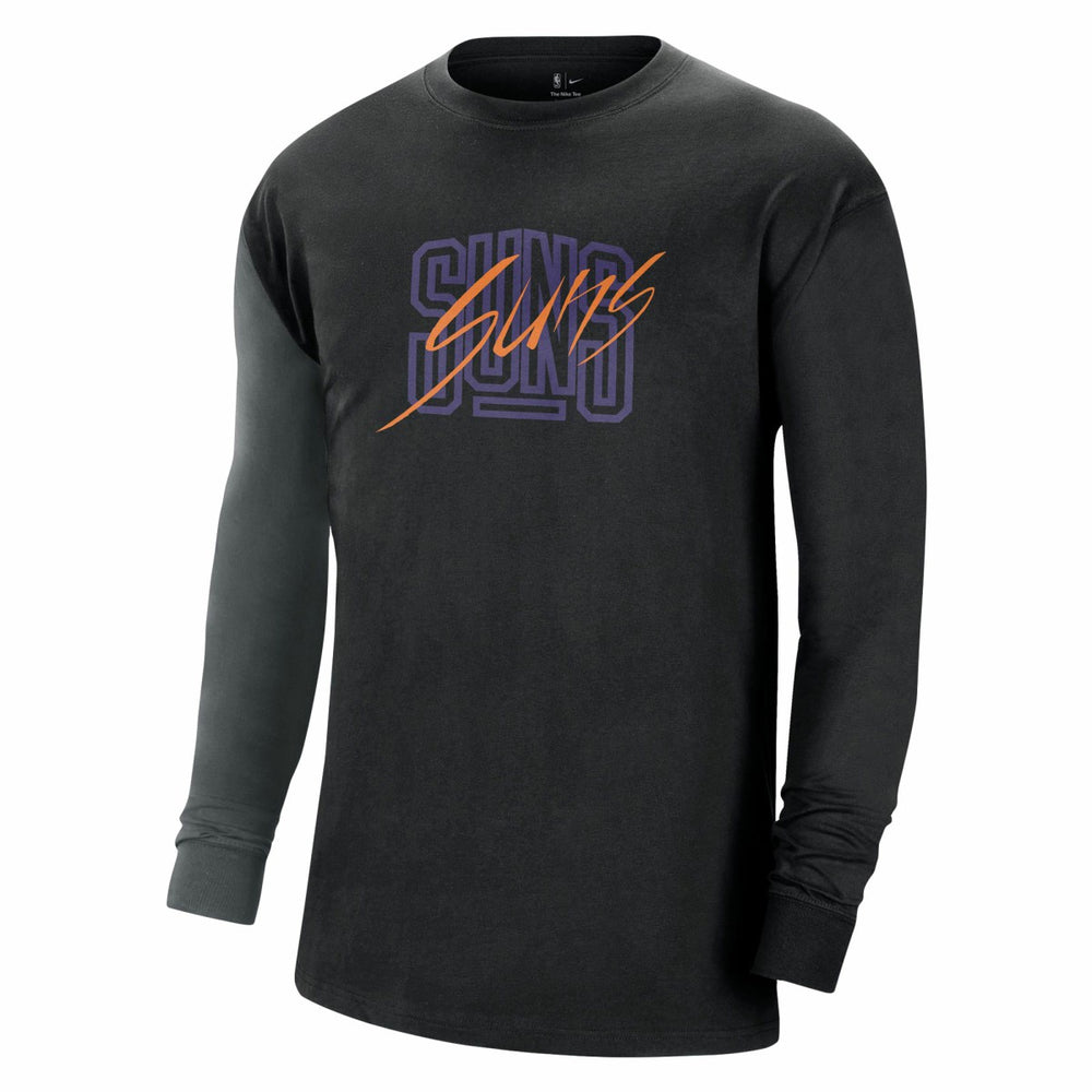 Nike Phoenix Suns Courtside Versus Flight MAX90 Long Sleeve T-Shirt Black