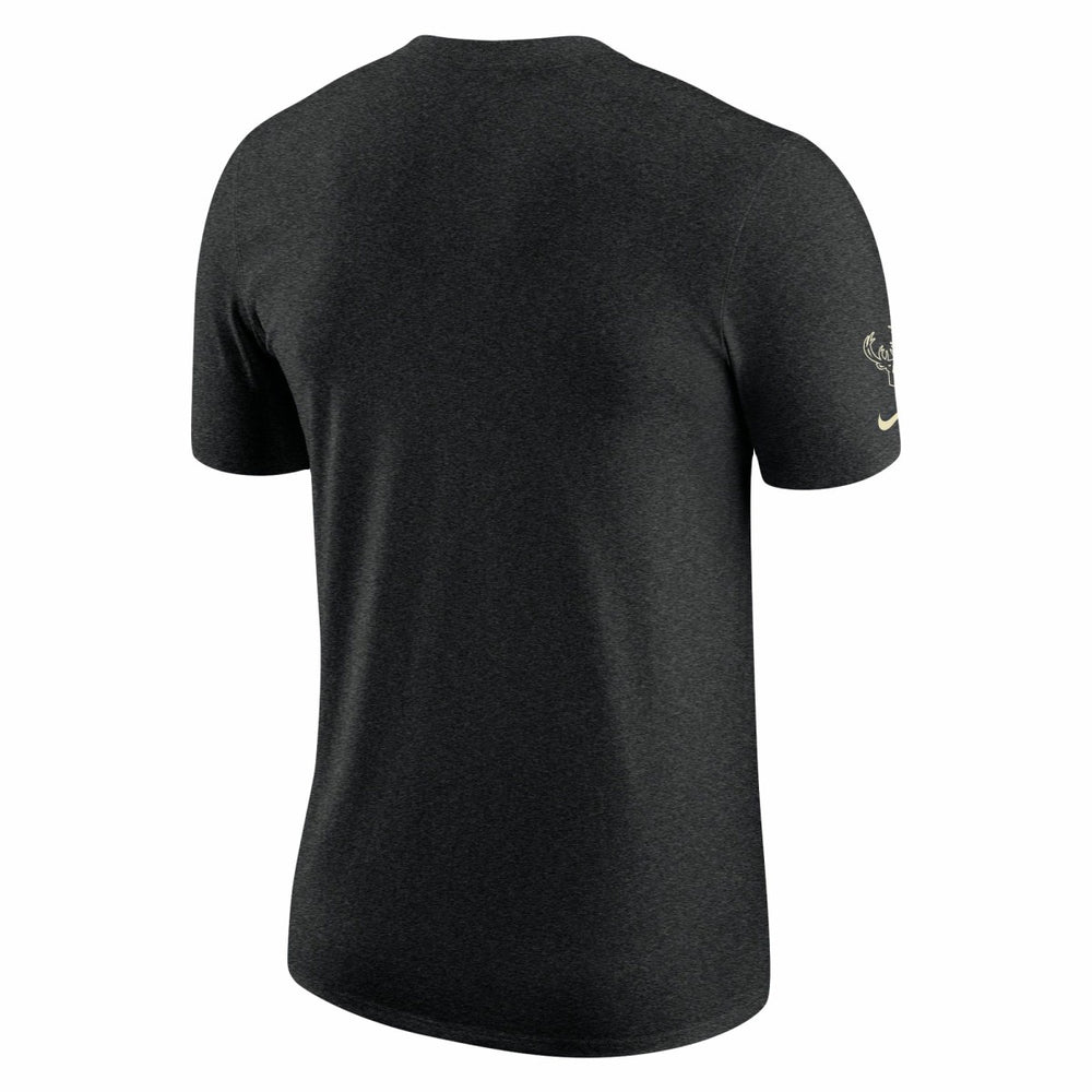 Nike Milwaukee Bucks Courtside Versus Flight Max90 T-Shirt Heather Black