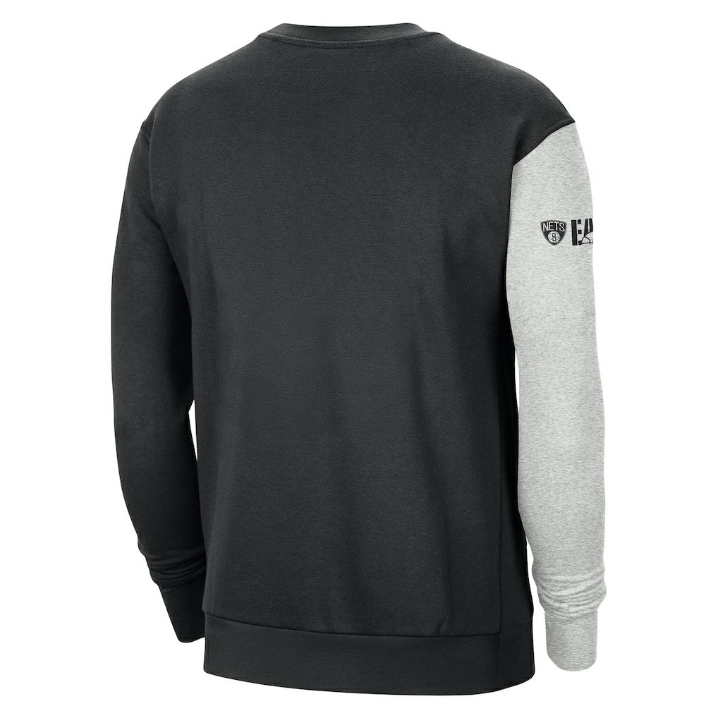 Nike Brooklyn Nets Courtside Versus Force & Flight Pullover Sweatshirt Black/Heather Gray