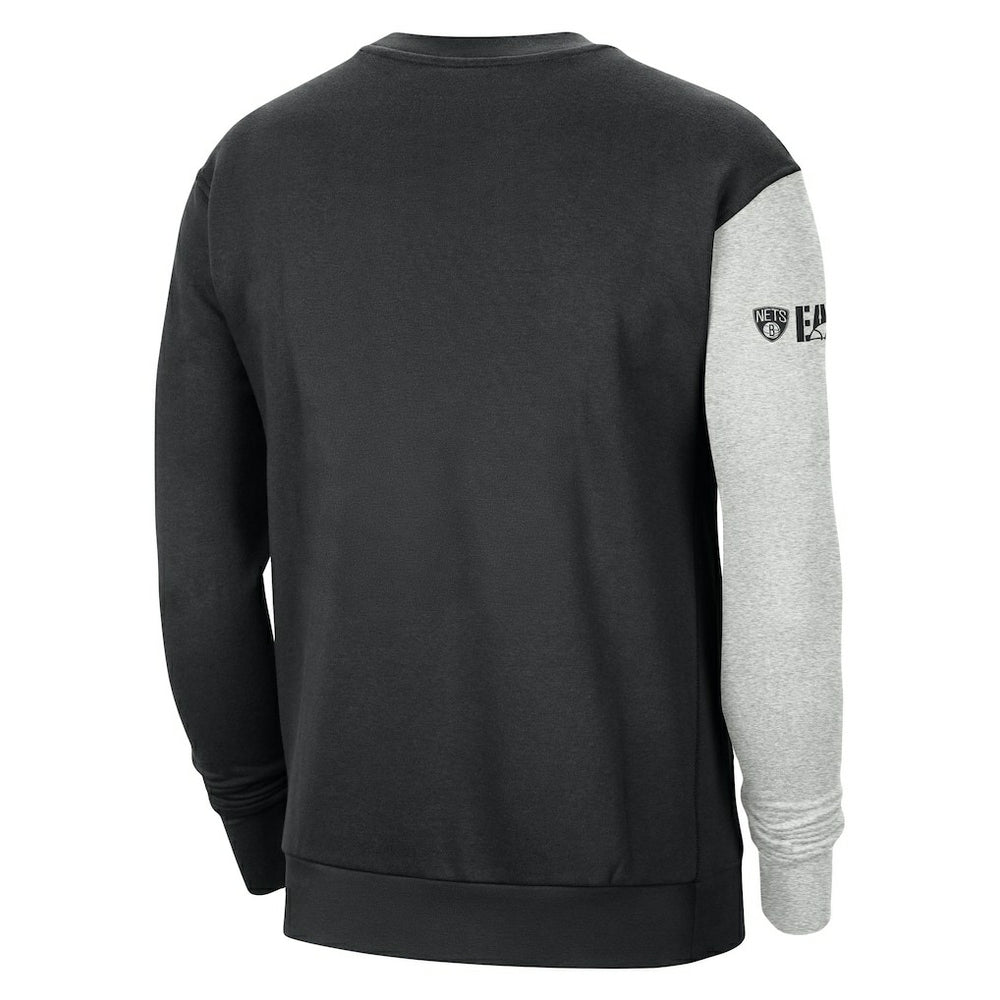 Nike Brooklyn Nets Courtside Versus Force & Flight Pullover Sweatshirt Black/Heather Gray