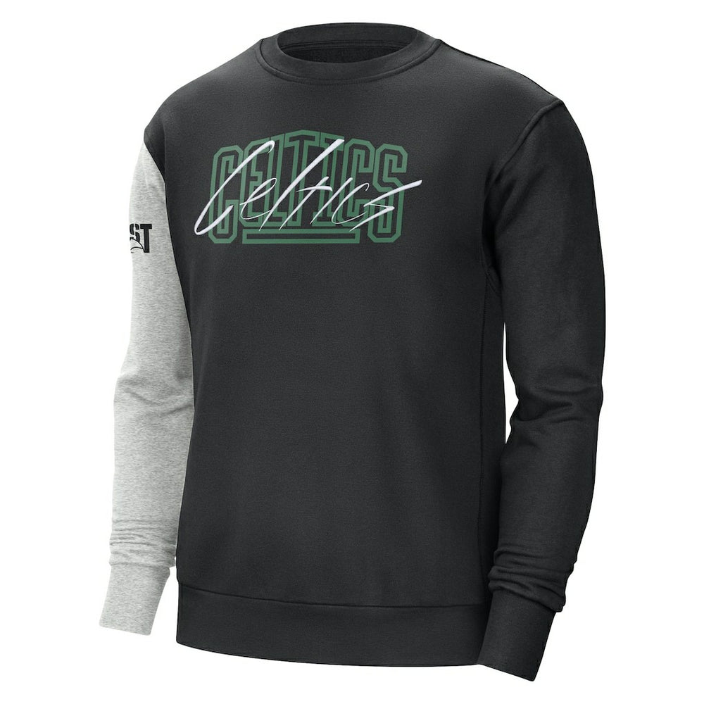 Nike Boston Celtics Courtside Versus Force & Flight Pullover Sweatshirt Black/Heather Gray