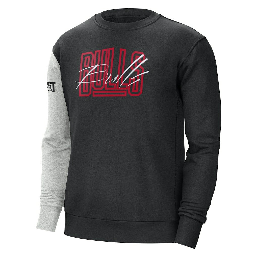 Nike Chicago Bulls Courtside Versus Force & Flight Pullover Sweatshirt Black/Heather Gray