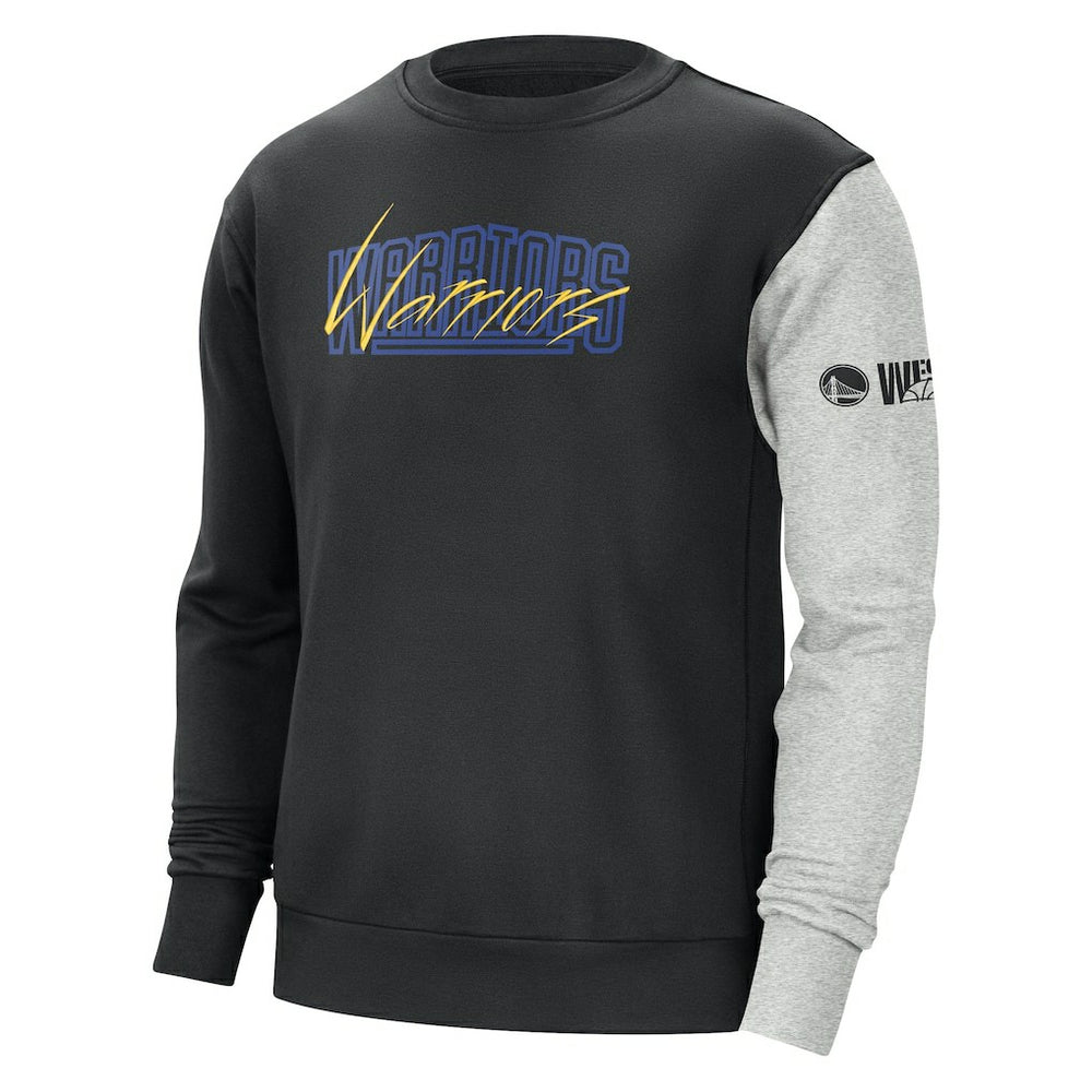 Nike Golden State Warriors Courtside Versus Force & Flight Pullover Sweatshirt Black/Heather Gray