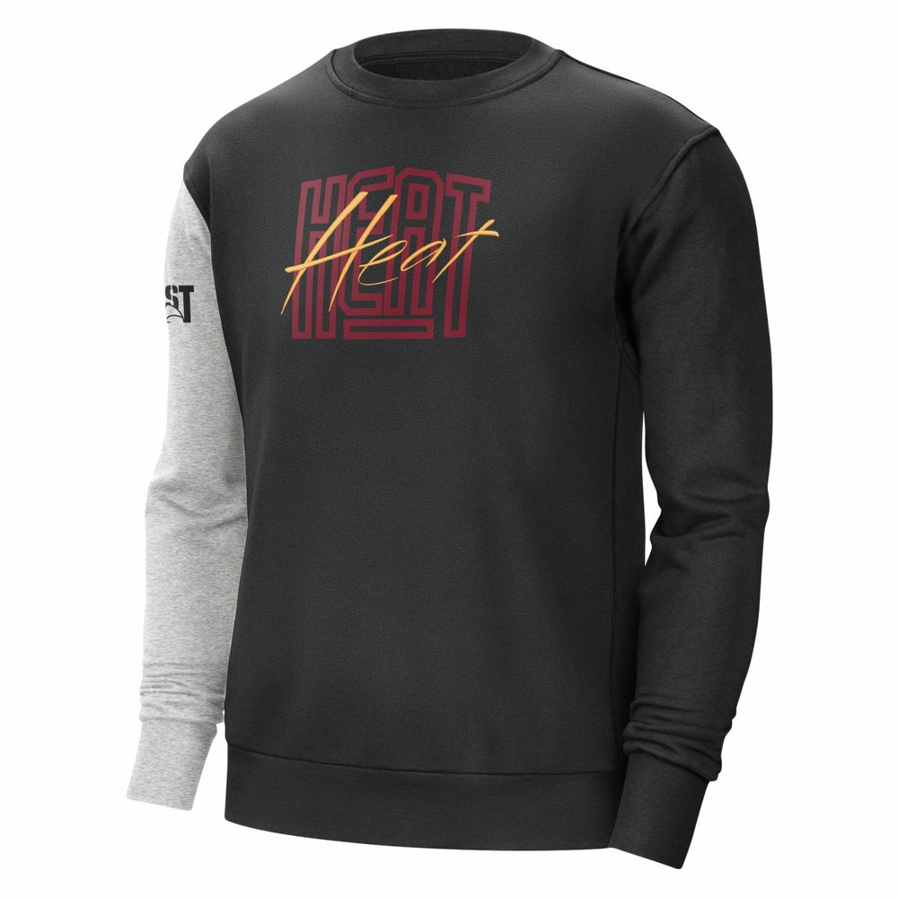 Nike Miami Heat Courtside Versus Force & Flight Pullover Sweatshirt Black/Heather Gray