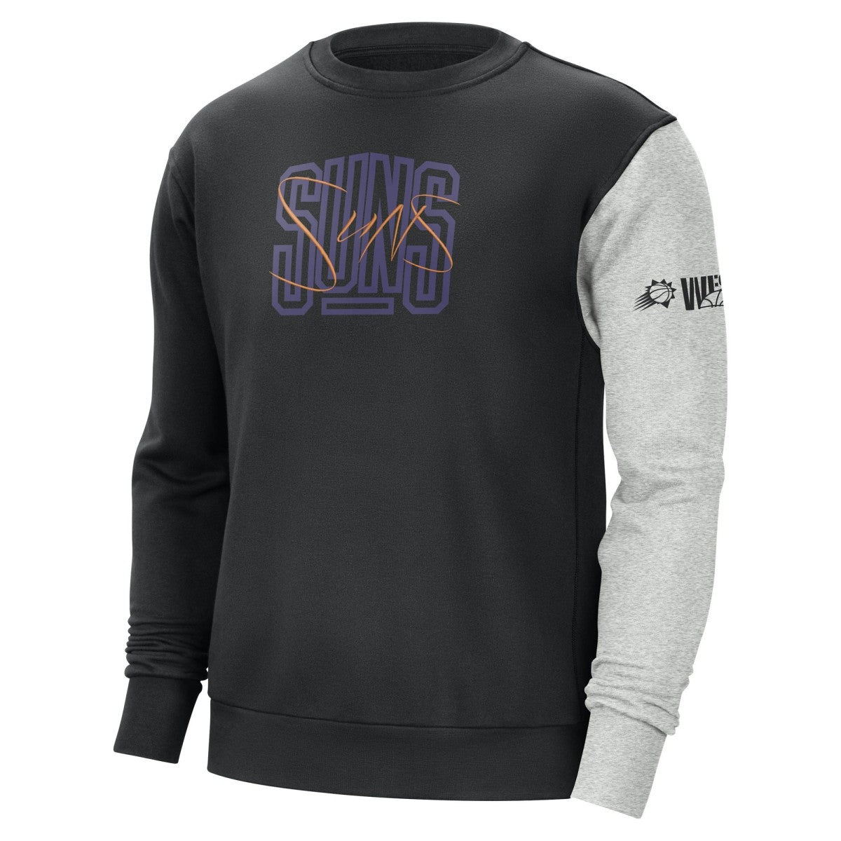Nike Phoenix Suns Courtside Versus Force & Flight Pullover Sweatshirt Black/Heather Gray