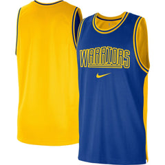 Nike Golden State Warriors Courtside Versus Force Split DNA Performance Mesh Tank Top Royal/Gold