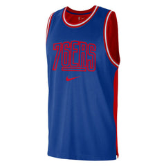 Nike Philadelphia 76ers Courtside Versus Force Split DNA Performance Mesh Tank Top Royal/Red