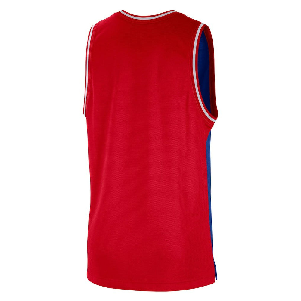 Nike Philadelphia 76ers Courtside Versus Force Split DNA Performance Mesh Tank Top Royal/Red