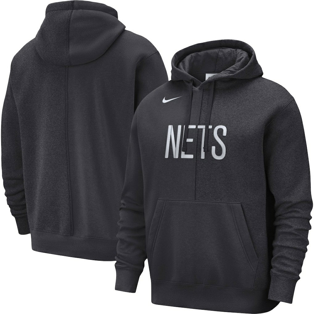 Nike Brooklyn Nets Courtside Versus Stitch Split Pullover Hoodie Anthracite