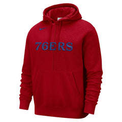 Nike Philadelphia 76ers Courtside Versus Stitch Split Pullover Hoodie Red
