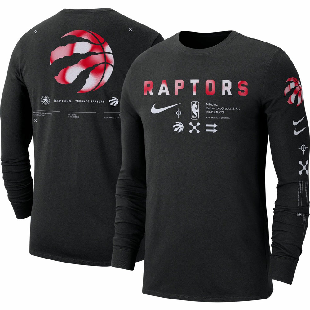 Nike Toronto Raptors Essential Air Traffic Control Long Sleeve T-Shirt Black