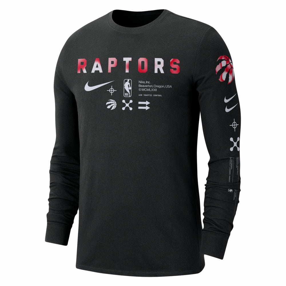 Nike Toronto Raptors Essential Air Traffic Control Long Sleeve T-Shirt Black
