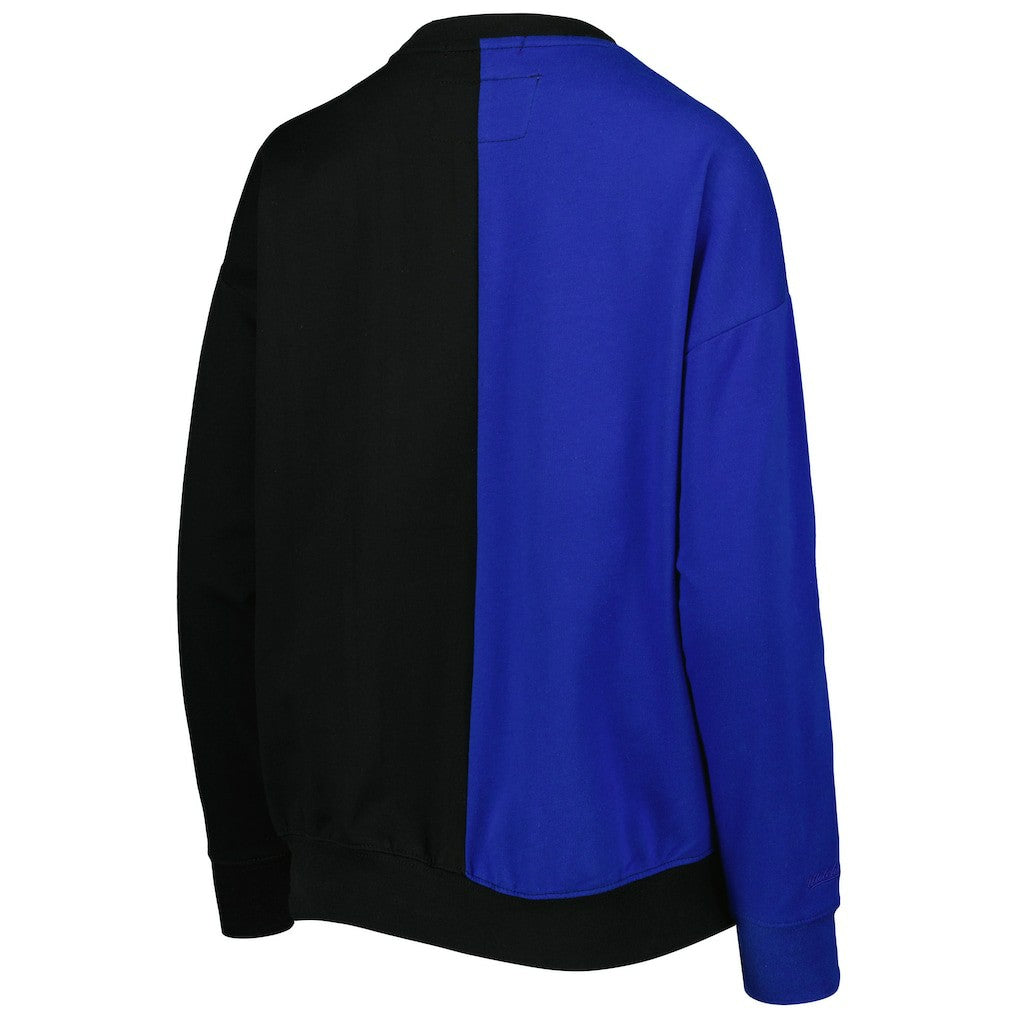 Buffalo Bills Women's Big Face Pullover Sweatshirt - Royal/Black - Mitchell & Ness