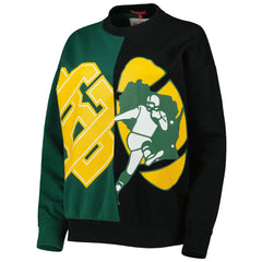 Green Bay Packers Women's Big Face Pullover Sweatshirt - Green/Black - Mitchell & Ness