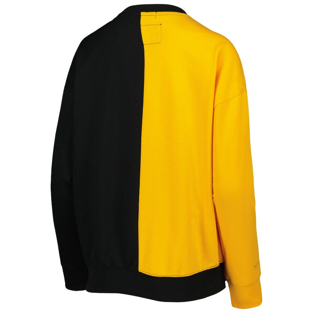 Pittsburgh Steelers Women's Big Face Pullover Sweatshirt - Black/Gold - Mitchell & Ness