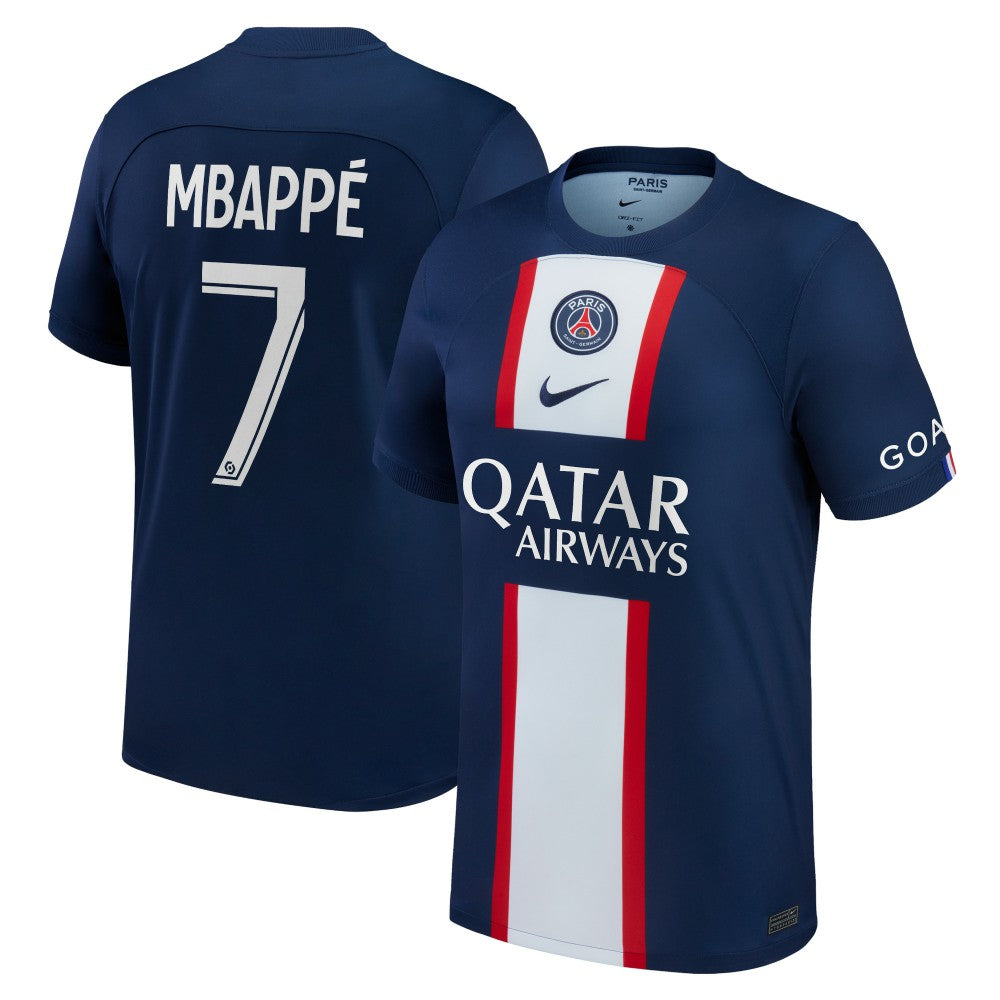 Nike - Kylian Mbappé Paris Saint-Germain 2022/23 Home Replica Player Jersey - Blue