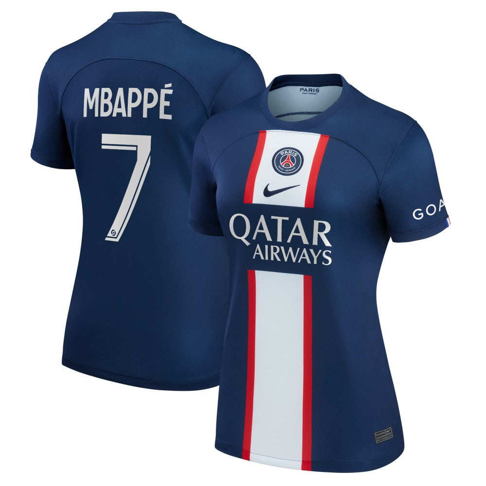 Nike - Kylian Mbappé Paris Saint-Germain Women's 2022/23 Home Replica Player Jersey - Blue