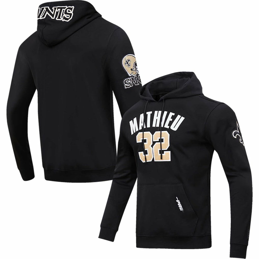 Tyrann Mathieu New Orleans Saints Pro Standard Player Name & Number Pullover Hoodie - Black - NFL
