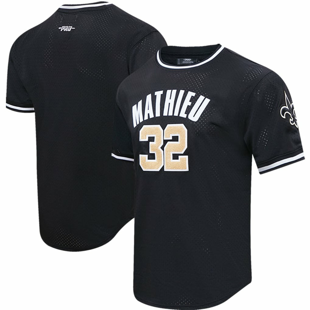 Tyrann Mathieu New Orleans Saints Pro Standard Mesh Player Name & Number Top - Black - NFL