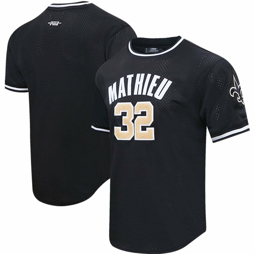 Tyrann Mathieu New Orleans Saints Pro Standard Mesh Player Name & Number Top - Black - NFL