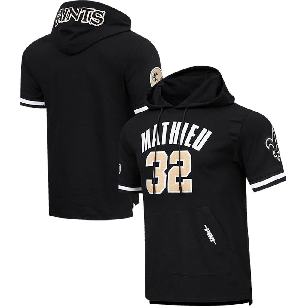 Tyrann Mathieu New Orleans Saints Pro Standard Player Name & Number Hoodie T-Shirt - Black - NFL